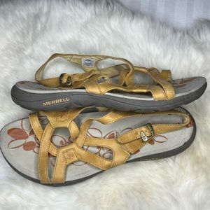 Merrell sandals spruce yellow women’s size 11